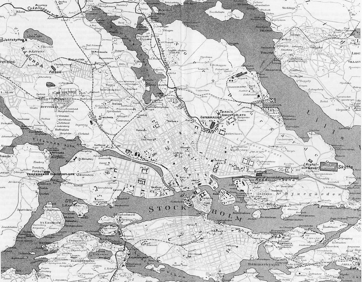 mapu Stockholm staré mesto
