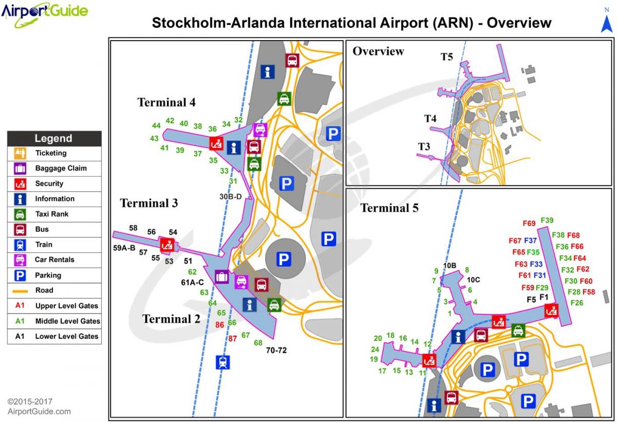 Stockholm arlanda airport mapu