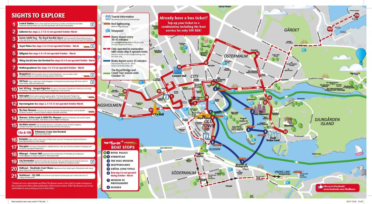 autobusové linky Štokholme mapu