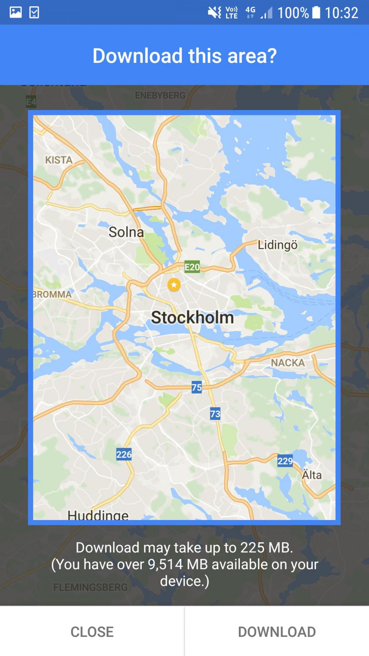 off-line mapu Stockholm