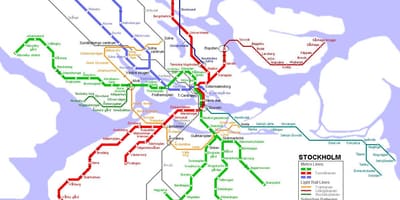 Mapa metro Štokholme