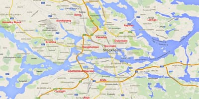 Mapa štvrtí Štokholme