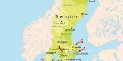 Mapu Stockholm pláže