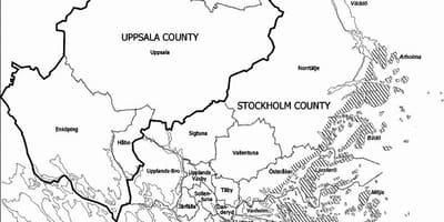 Mapa Štokholmského súostrovia