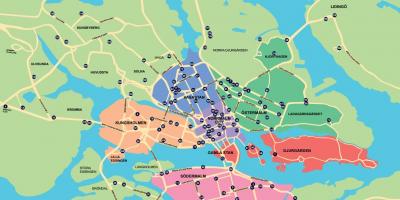 Mapa city bike mapu Stockholm