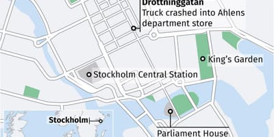 Mapa drottninggatan, cca Štokholme