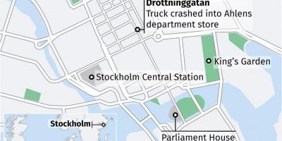Mapa drottninggatan, cca Štokholme