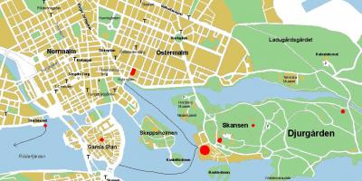 Gamla stan Štokholme mapu