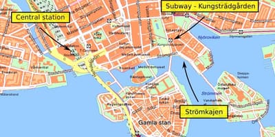Stockholm central mapu