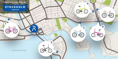 Stockholm city bicykle mapu