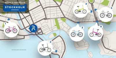 Stockholm city bicykle mapu