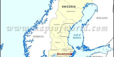 Štokholme v mape sveta
