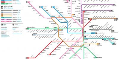Štokholme vo Švédsku metro mapu