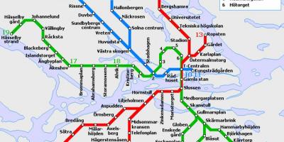 Verejná doprava v Štokholme mapu