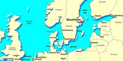 Štokholme mapa európy